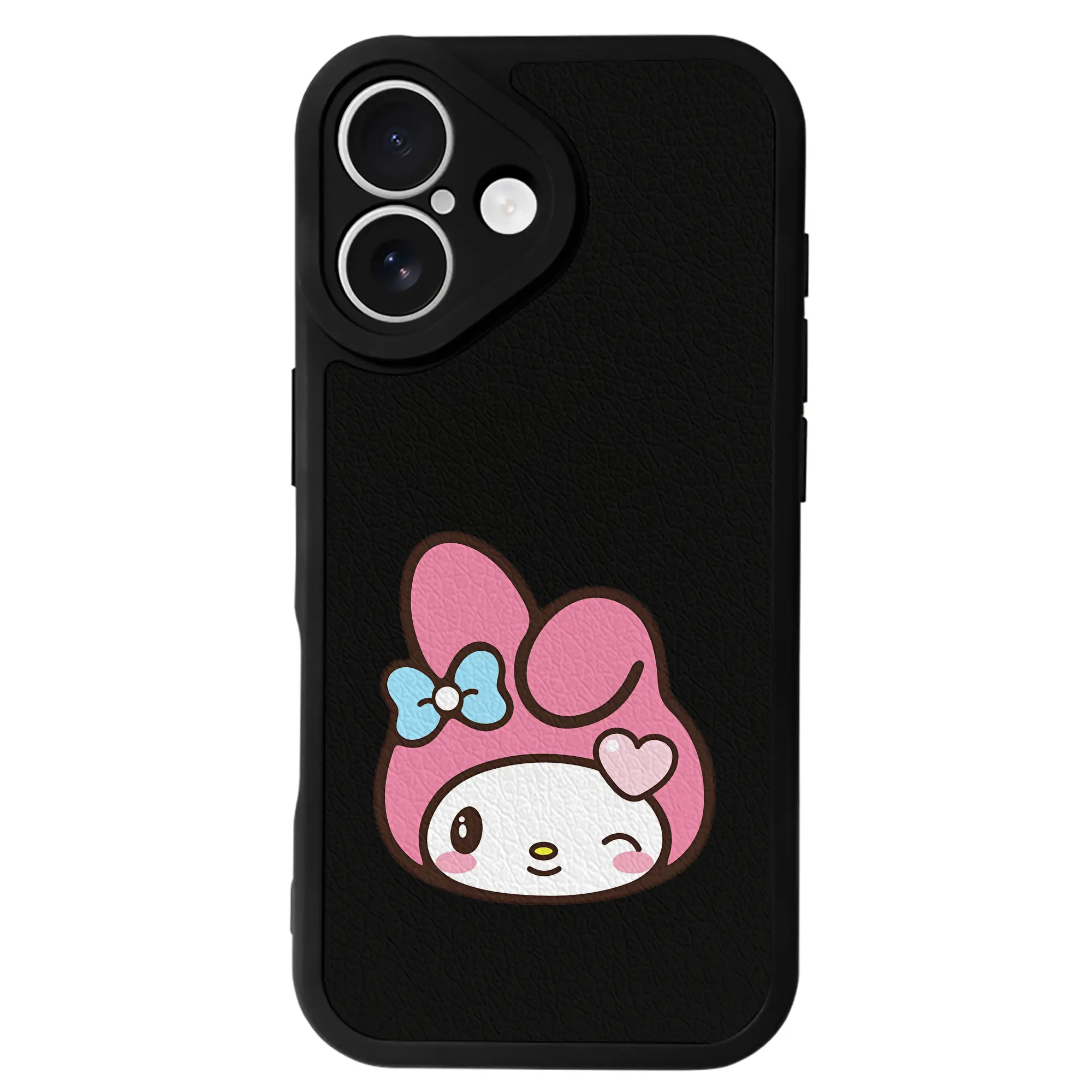 サンリオ グッズ,マイメロディ - IPhone 16シリーズ対応 ・ シリコンスマホケース ・ レザー調 ・ 高精度フィット ・ 耐衝撃 ・ ワイヤレス充電対応 ・ 精密カット